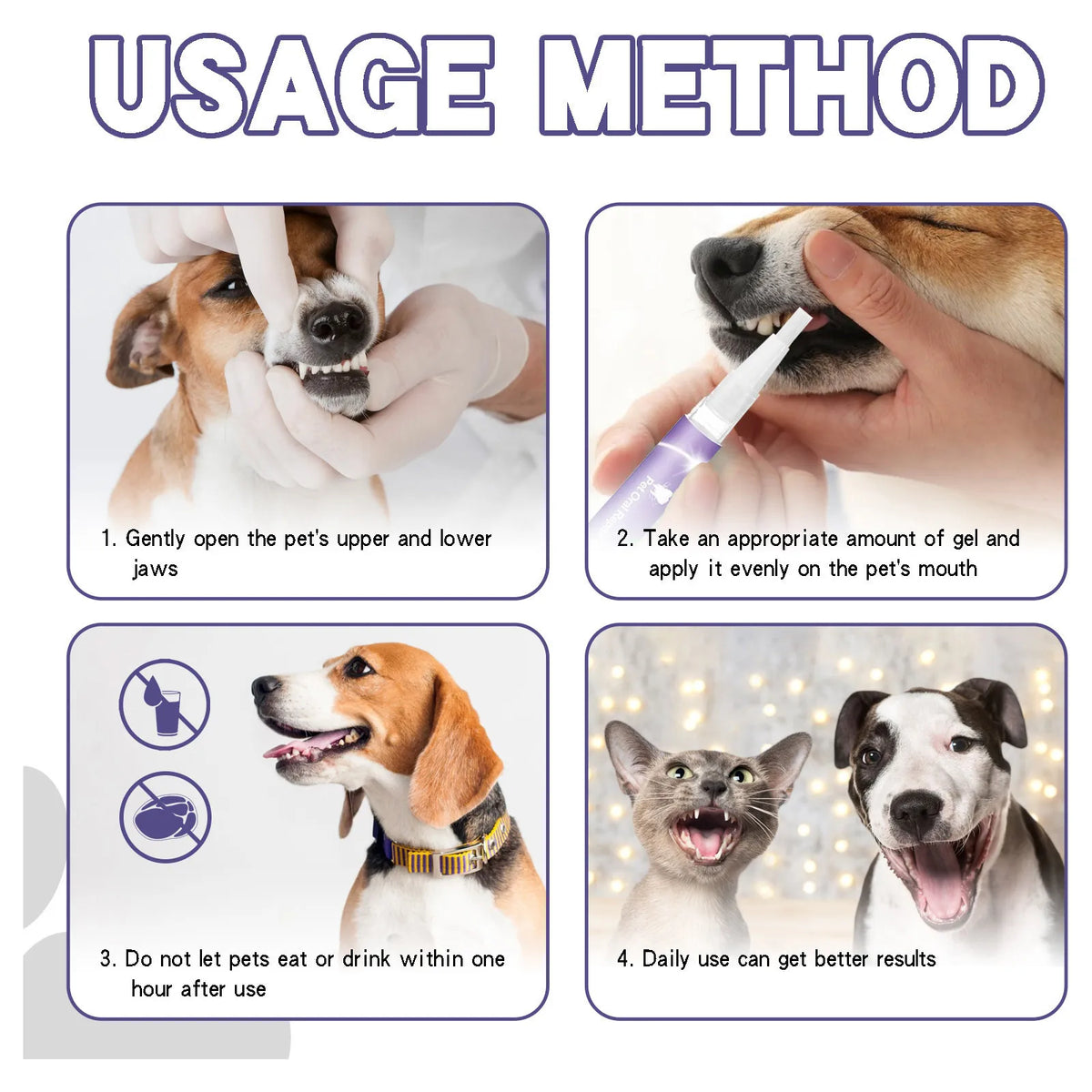 Zelixo Pet Teeth Cleaning Gel Pen — Fresh Breath & Tartar Removal for Dogs