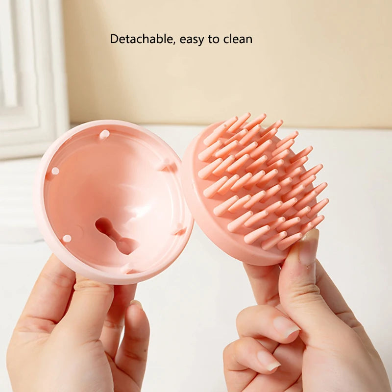 Zelixo Silicone Scalp Massager Brush — Shampoo & Spa Massage Comb Wet & Dry