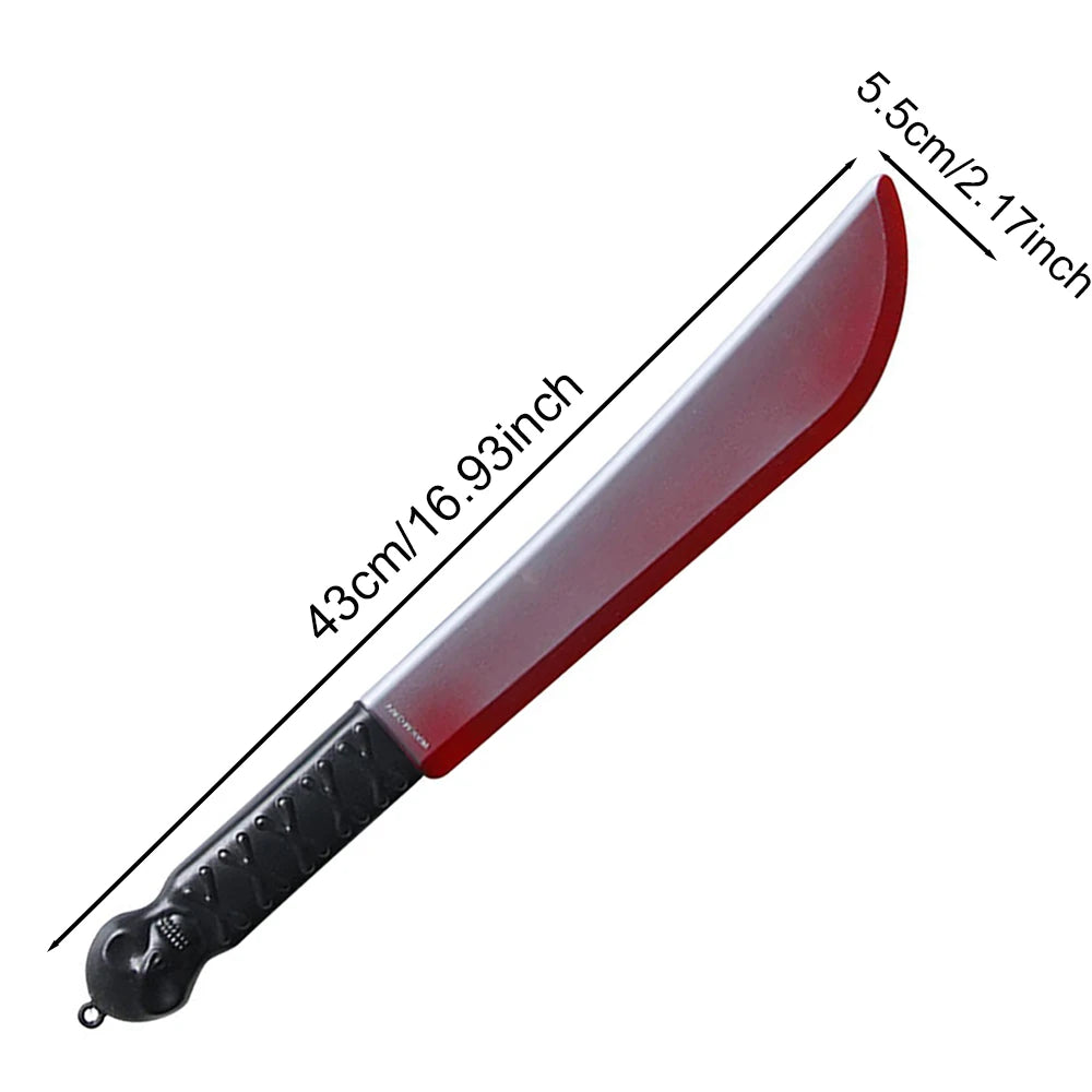 Zelixo Fake Bloody Knife Prop — Plastic Halloween Cosplay & Party Decoration