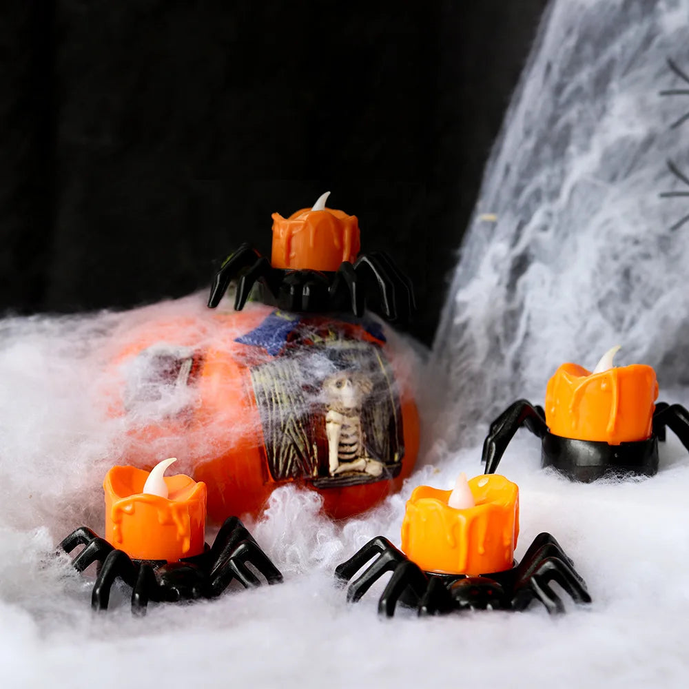 Zelixo Spider Night Lights 5pc — Glowing Halloween Party & Haunted House Decor