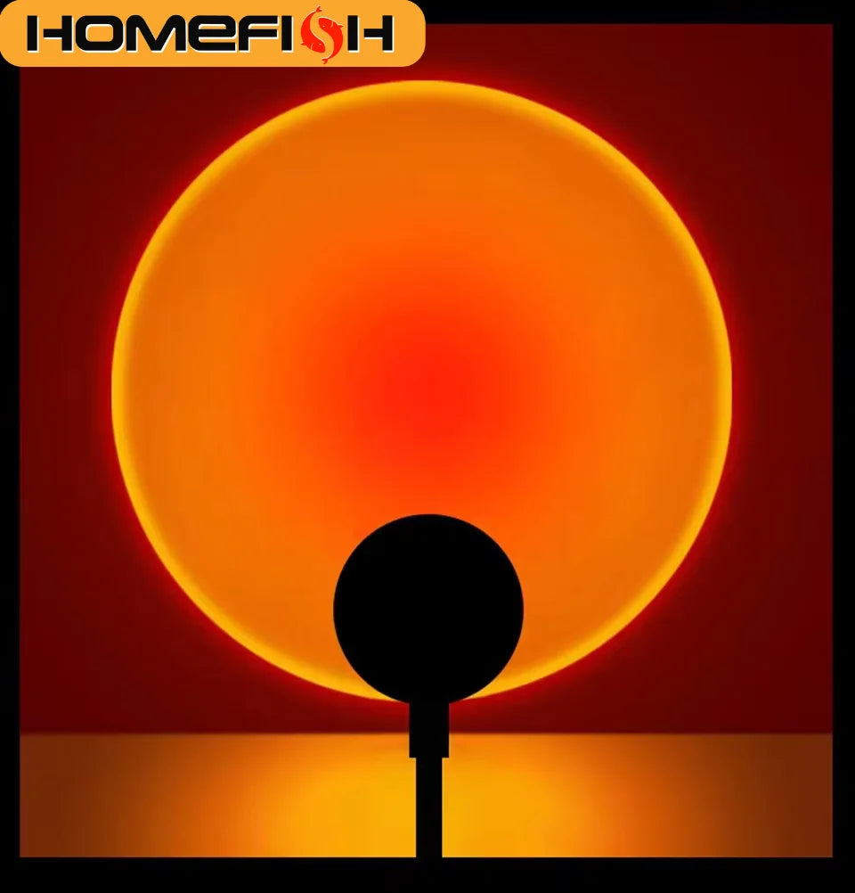 Zelixo LED Sunset Projection Lamp — Mood Light for Bedroom & Photography