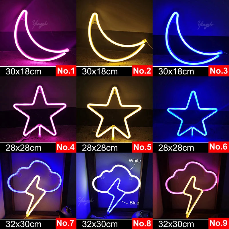Zelixo LED Neon Sign Light — Custom Room Decor for Bedroom, Bar & Party