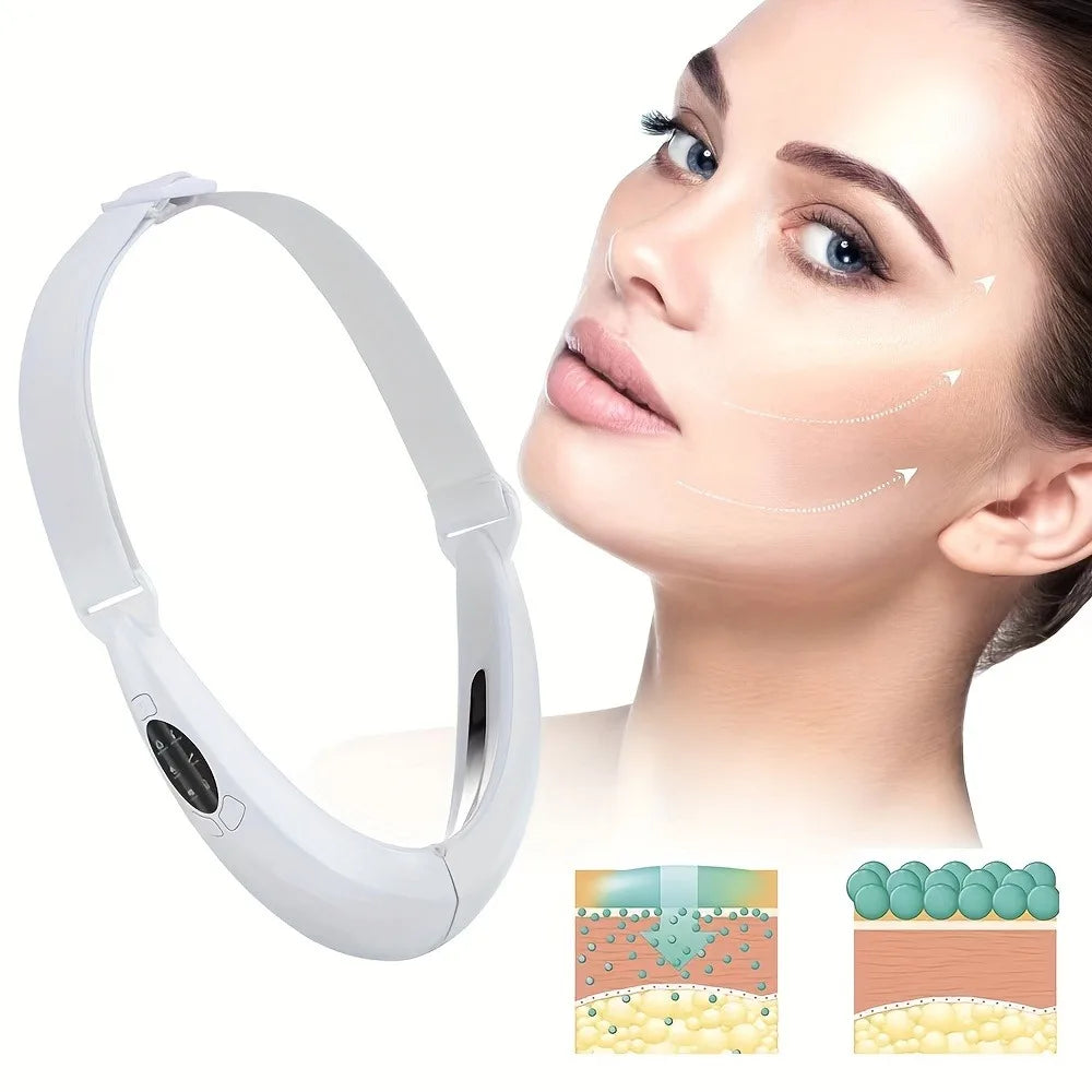 Zelixo V-Line Electric Face Massager — Double Chin Vibration Fat Reducer & Lift Tool