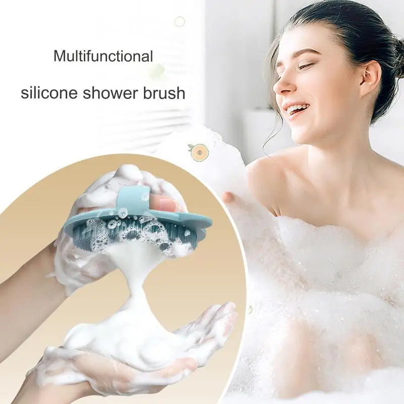 Zelixo Dinosaur Scalp Massager — Cute Silicone Shampoo Brush for Hair Growth