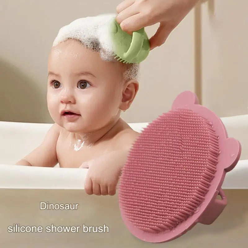 Zelixo Dinosaur Scalp Massager — Cute Silicone Shampoo Brush for Hair Growth