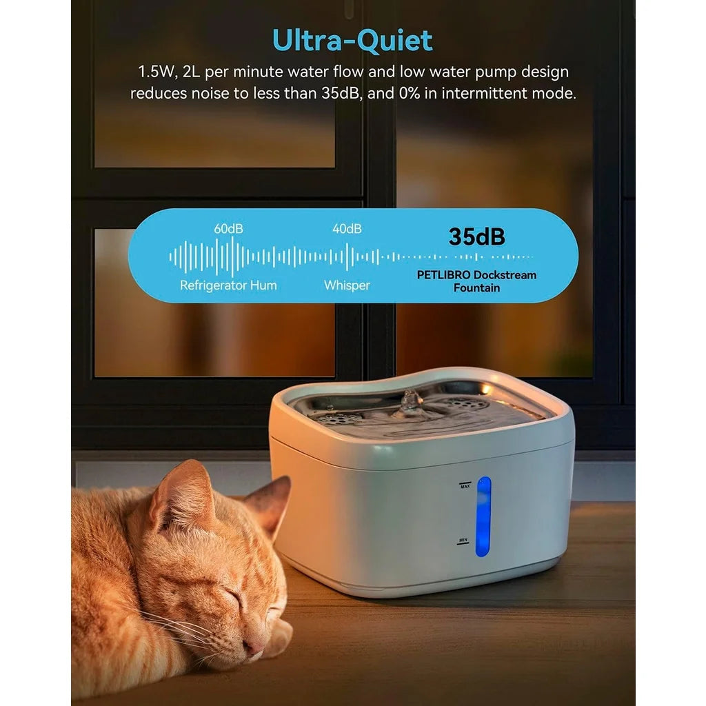 Zelixo Smart Cat Water Fountain App-Connected — 2.5L Stainless Steel Tray & Weight Sensor