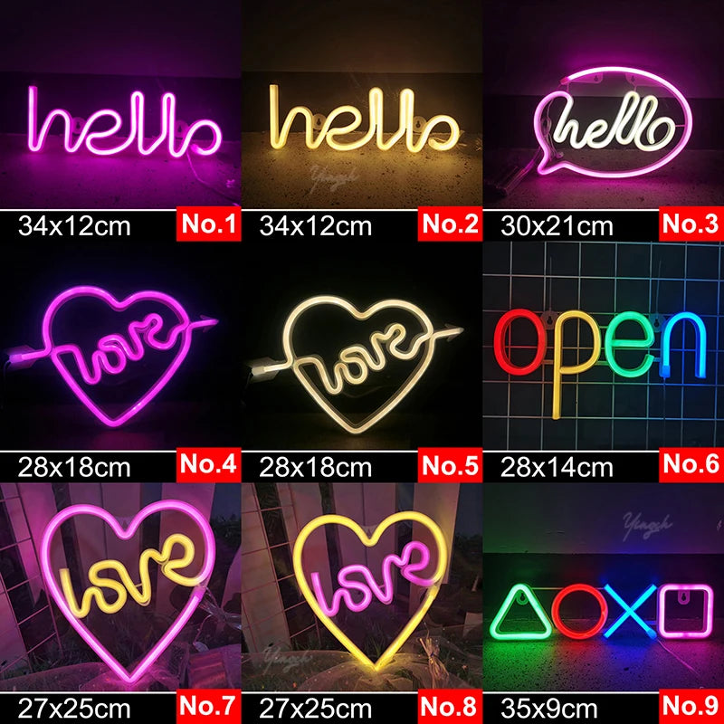 Zelixo LED Neon Sign Light — Custom Room Decor for Bedroom, Bar & Party