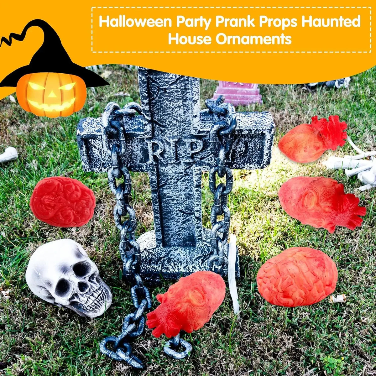 Zelixo Fake Body Parts Prop Set — Scary Halloween Party & Prank Decoration