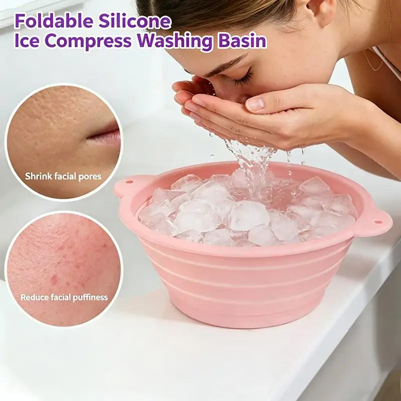 Zelixo Silicone Ice Face Bowl — Built-In Ice Tray Facial Plunge for Pores