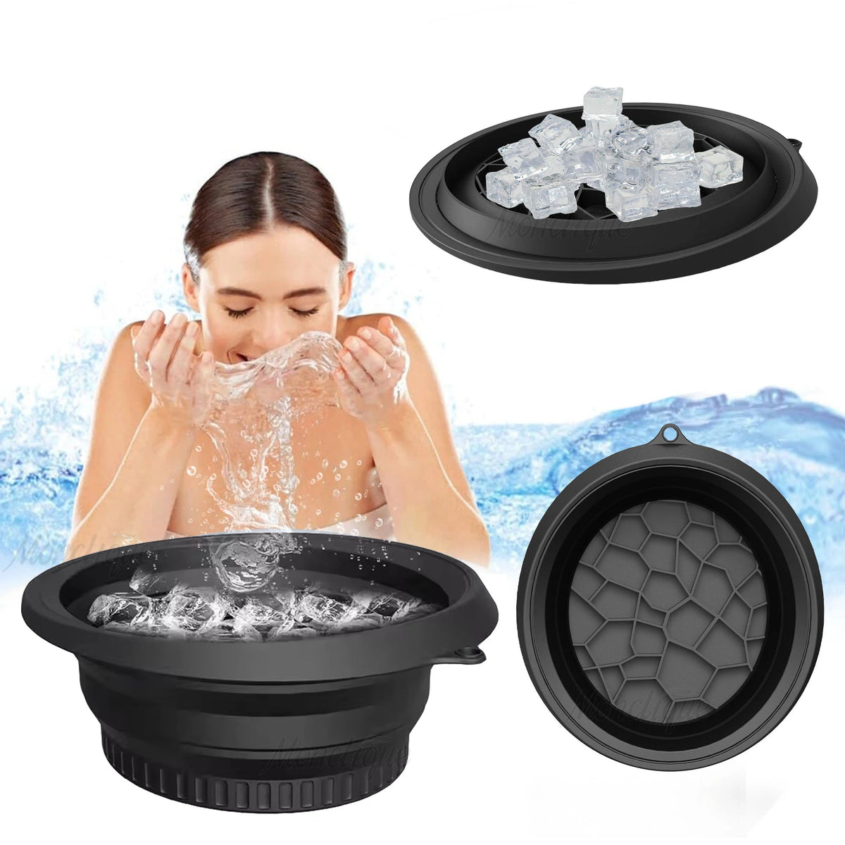 Zelixo Ice Face Wash Bowl — Foldable Silicone Rapid Cooling Facial Plunge