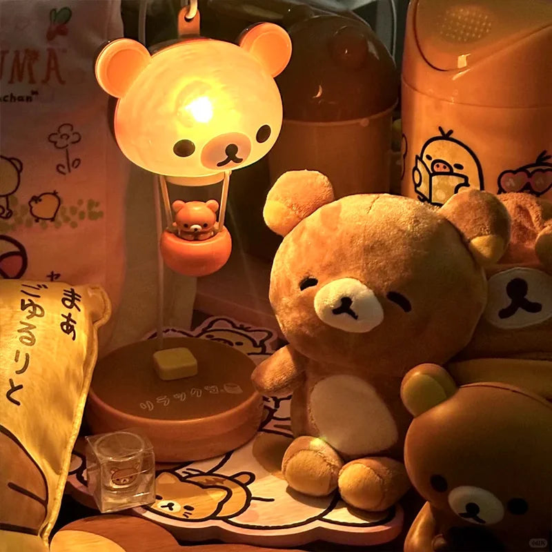 Zelixo Rilakkuma Balloon LED Night Light — Cute Cartoon Bedroom Decor Lamp