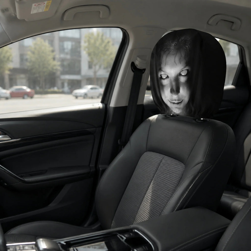Zelixo Halloween Car Headrest Covers — Funny Cartoon Seat Protector Set
