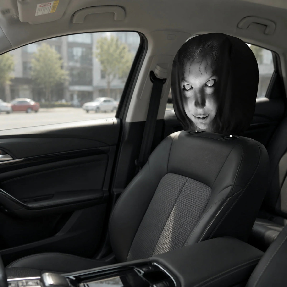 Zelixo Halloween Car Headrest Covers — Funny Cartoon Seat Protector Set