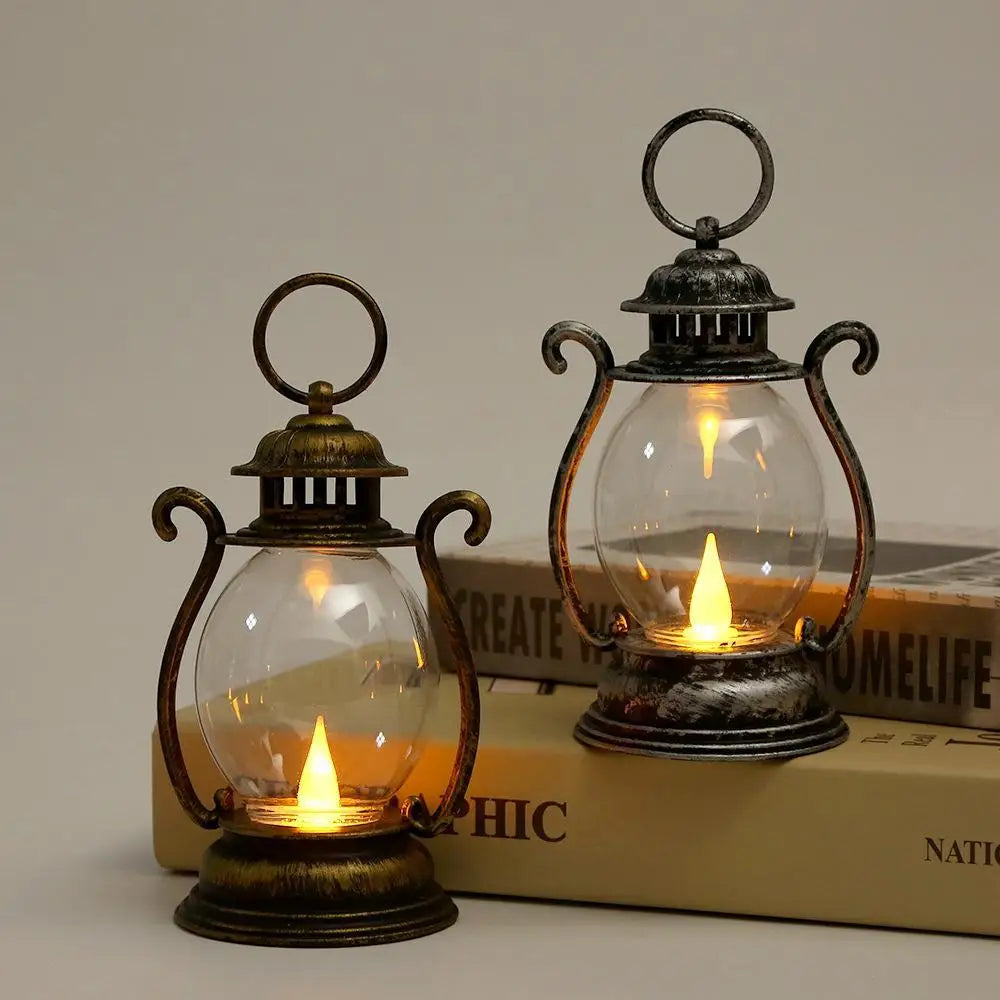 Zelixo Retro LED Pony Lantern — Flickering Candle Light Holiday Home Decor