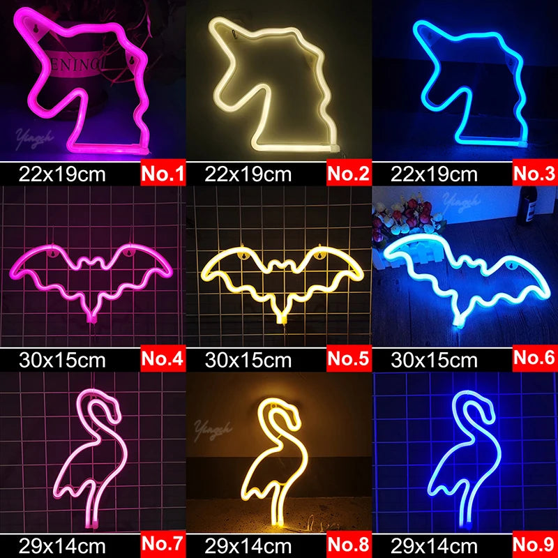 Zelixo LED Neon Sign Light — Custom Room Decor for Bedroom, Bar & Party