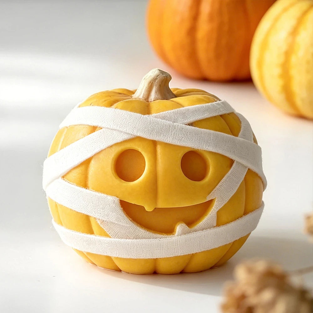 Zelixo Halloween Silicone Molds — Mummy Pumpkin Ghost Candle & Resin Ornament Set