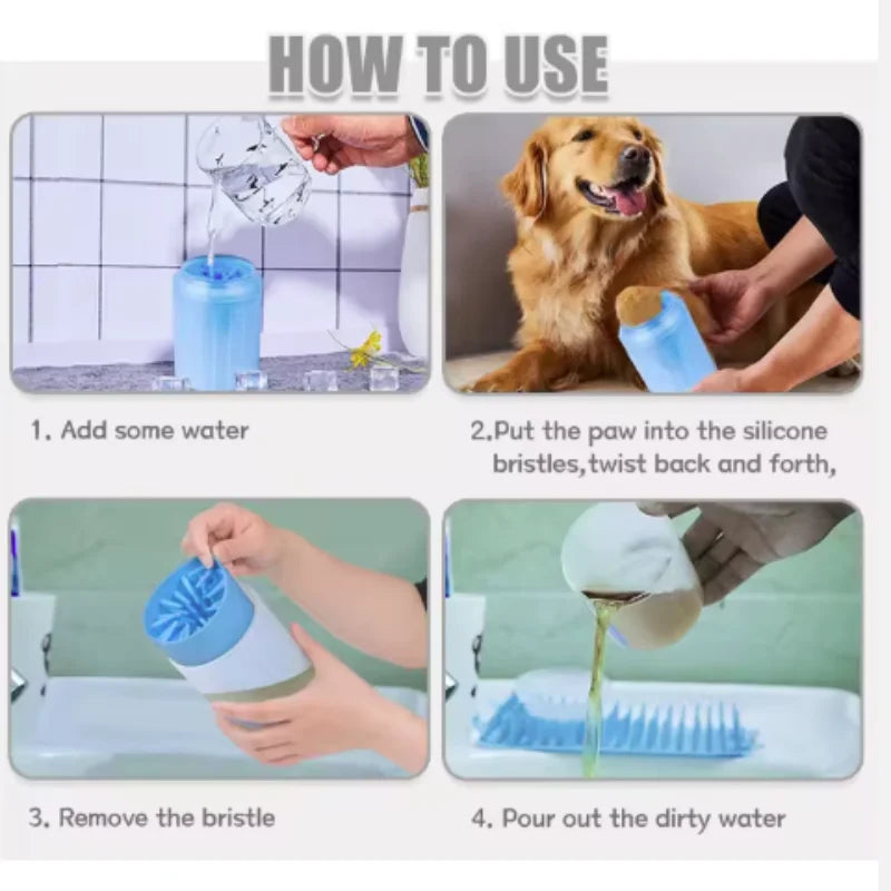Zelixo Dog Paw Cleaner Cup — Portable Silicone Paw Wash for Muddy Dogs