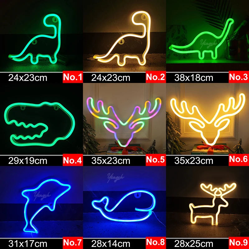 Zelixo LED Neon Sign Light — Custom Room Decor for Bedroom, Bar & Party