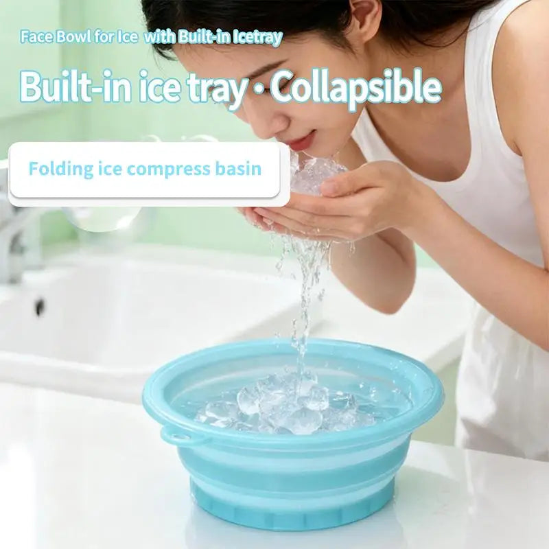 Zelixo Silicone Ice Face Bowl — Built-In Ice Tray Facial Plunge for Pores