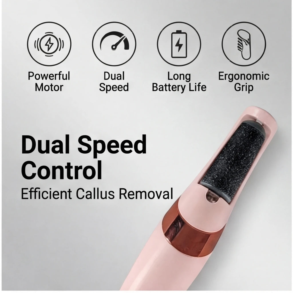 Zelixo Electric Callus Remover — Rechargeable Foot Scrubber for Dry Skin
