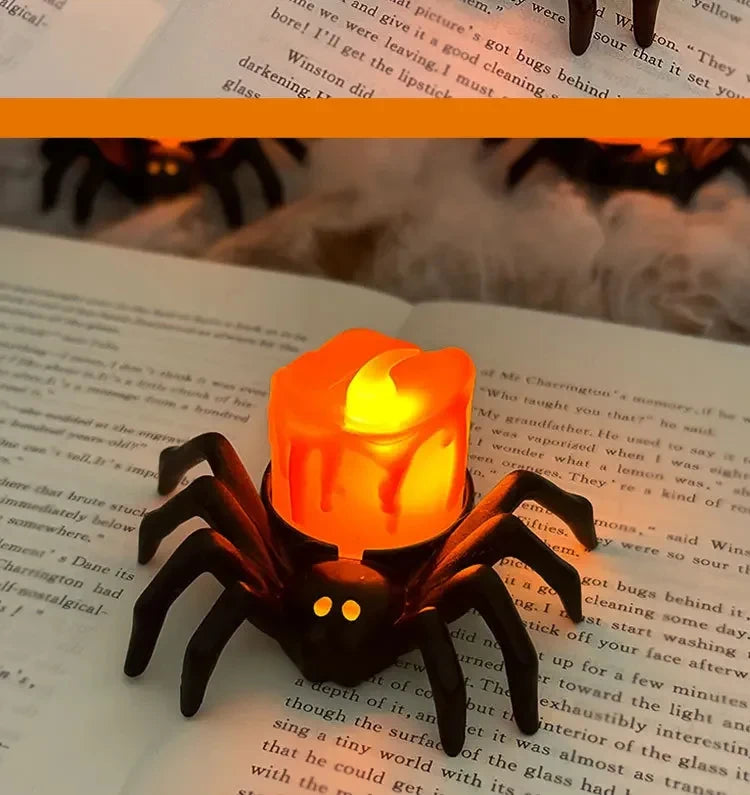 Zelixo Spider Night Lights 5pc — Glowing Halloween Party & Haunted House Decor