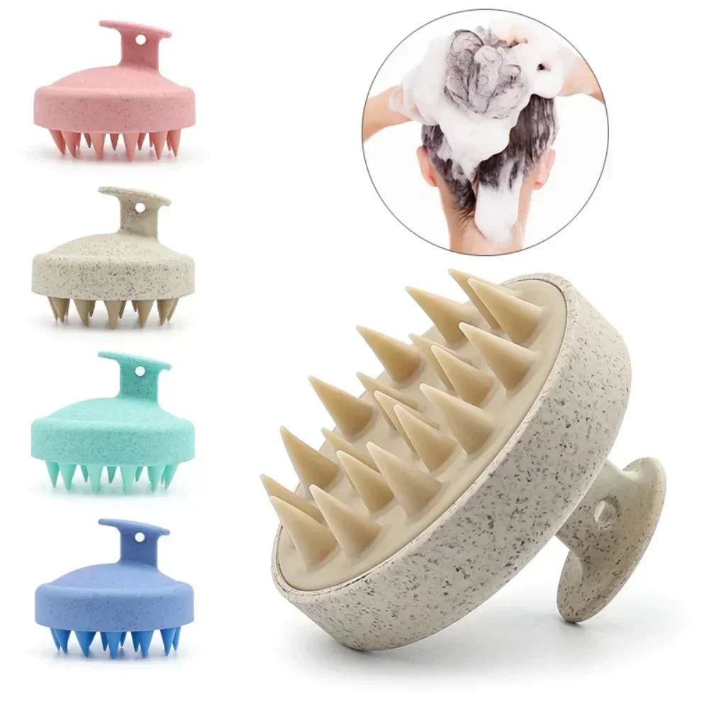Zelixo Silicone Shampoo Body Brush — Scalp Massage Comb for Shower & Salon