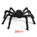 Zelixo Giant Plush Black Spider — Halloween Haunted House Decoration 30–200cm
