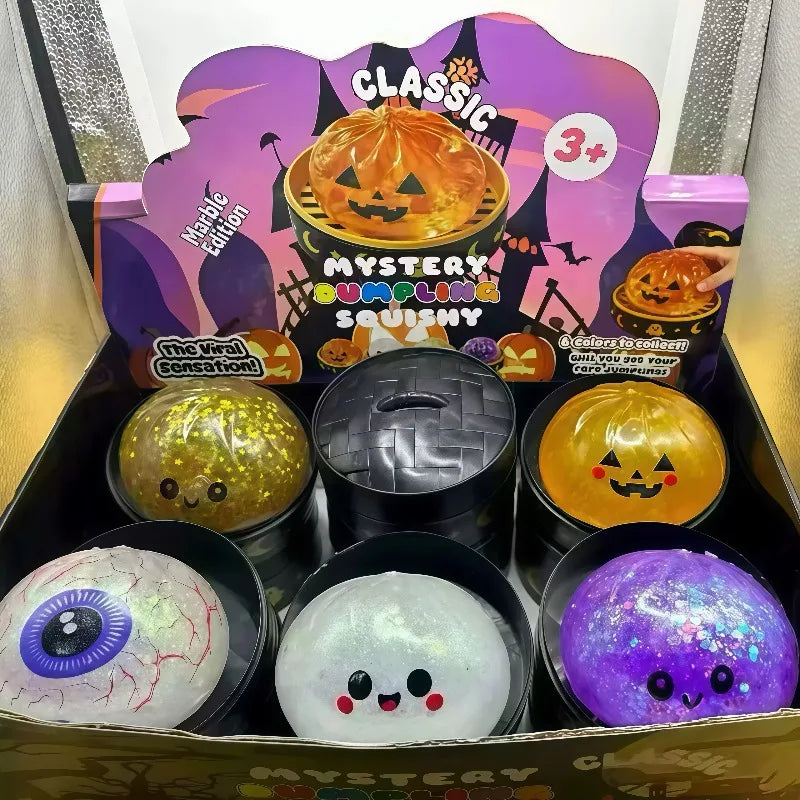 Zelixo Squishy Ghost Pinch Toy — Mini Stress Relief Desk Fidget & Halloween Gift
