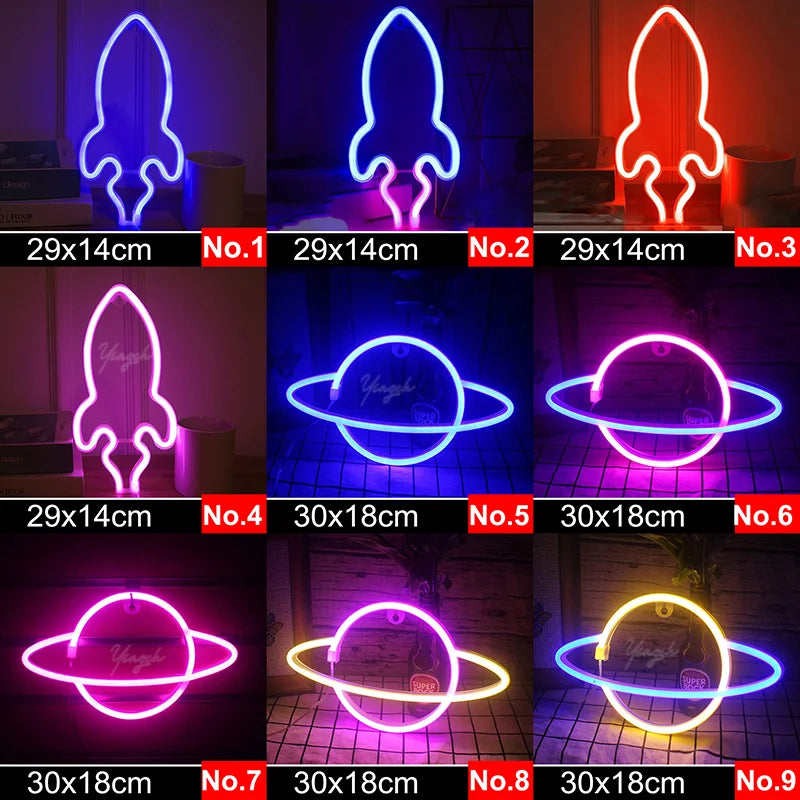 Zelixo LED Neon Sign Light — Custom Room Decor for Bedroom, Bar & Party