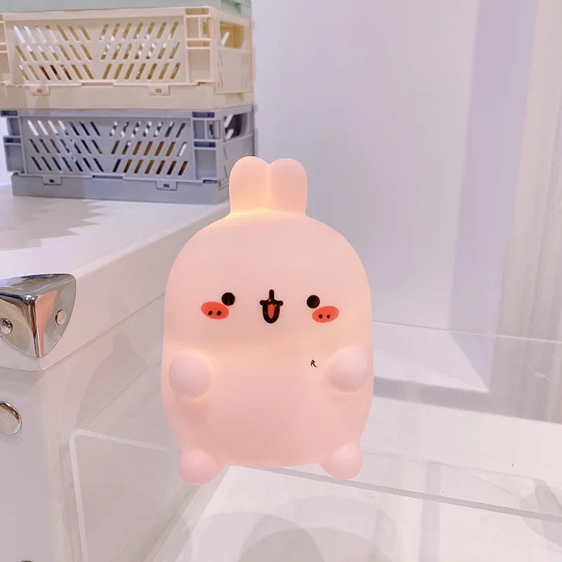 Zelixo Rabbit LED Night Light — Cute Bedside Floor Stand Atmosphere Lamp