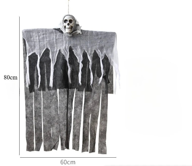 Zelixo Glowing Skull Hanging Ghost — Outdoor Halloween Garden & Party Decoration