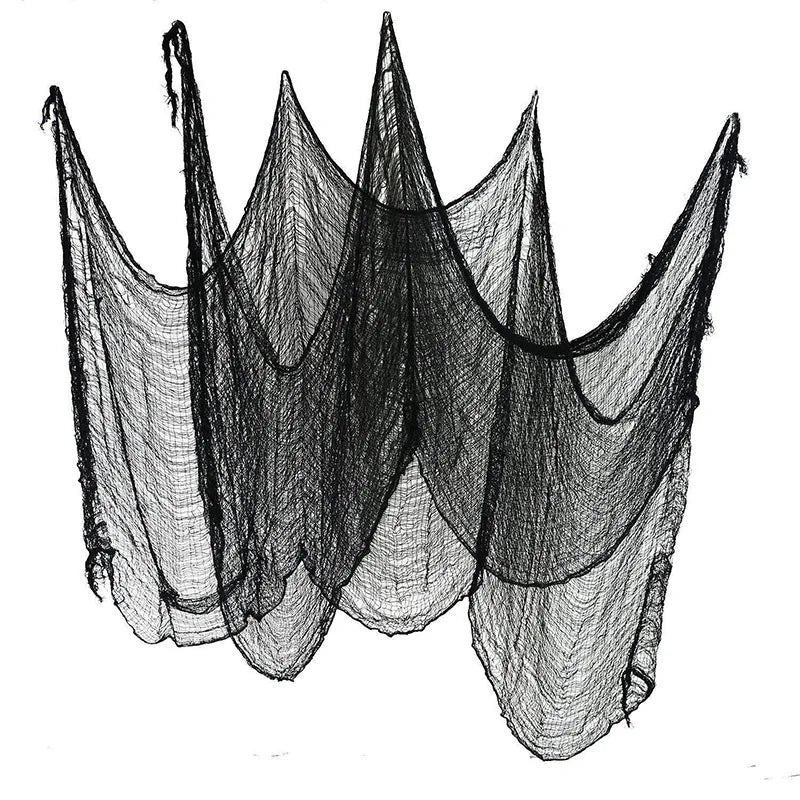 Zelixo Black Creepy Cloth 72x186cm — Halloween Spider Web Gauze Netting Decor