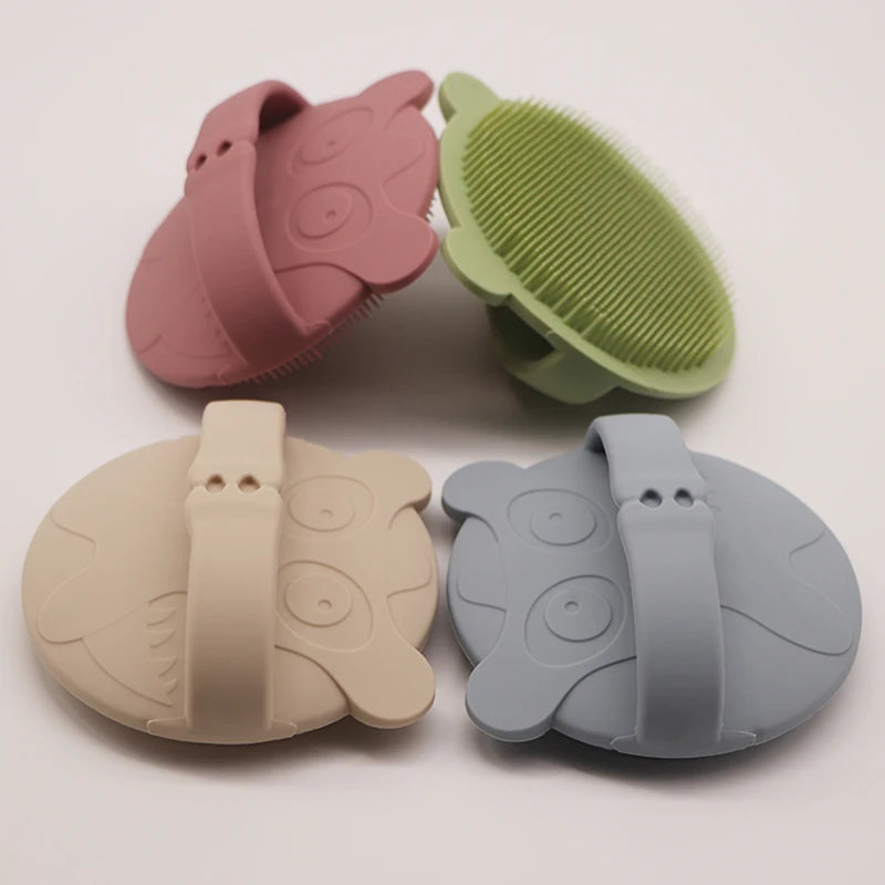 Zelixo Dinosaur Scalp Massager — Cute Silicone Shampoo Brush for Hair Growth
