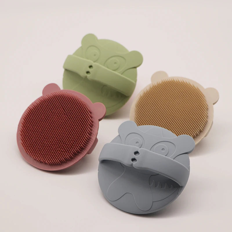 Zelixo Dinosaur Scalp Massager — Cute Silicone Shampoo Brush for Hair Growth