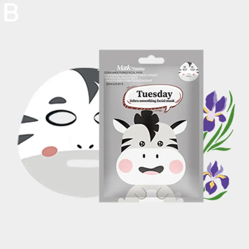 Zelixo Cartoon Animal Hydrating Face Sheet Mask — Cute Dog Panda Pig Moisturizing Mask