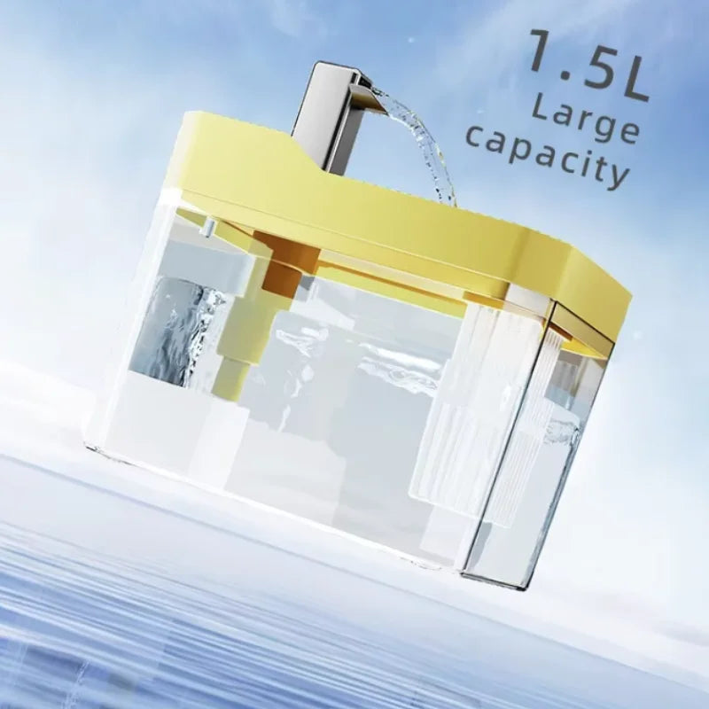 Zelixo Cat Water Fountain — Auto Filter Transparent Recirculating Dispenser