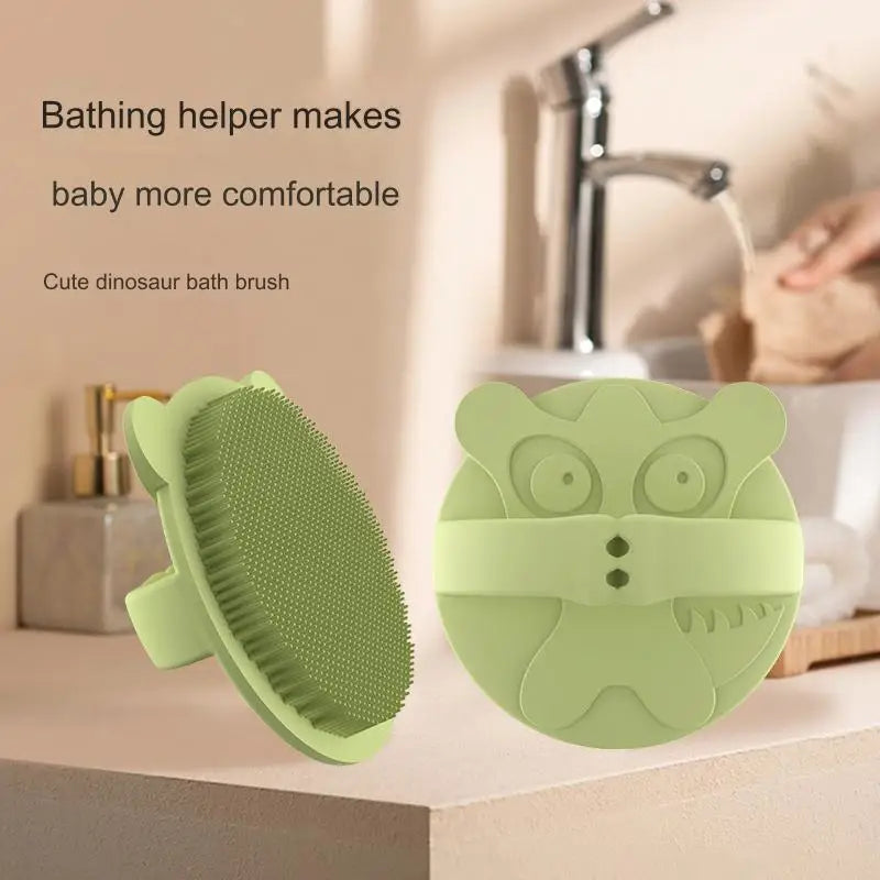 Zelixo Dinosaur Scalp Massager — Cute Silicone Shampoo Brush for Hair Growth