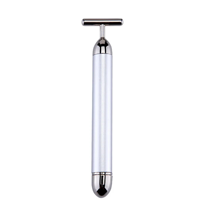 Zelixo 24K Gold Face Lift Roller — T-Shape Vibrating Facial Slimming Massager