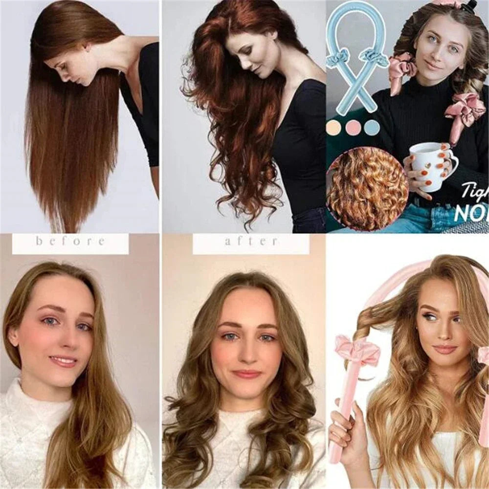Zelixo Heatless Curling Rod Headband — No-Heat Overnight Hair Curler