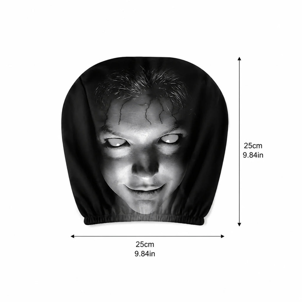 Zelixo Halloween Car Headrest Covers — Funny Cartoon Seat Protector Set