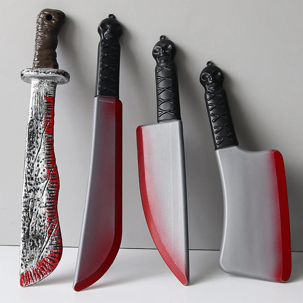 Zelixo Fake Bloody Knife Prop — Plastic Halloween Cosplay & Party Decoration