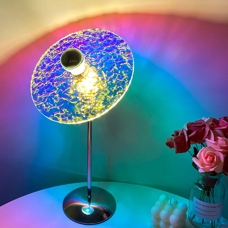 Zelixo Sunset Rainbow Table Lamp — USB LED Projection Night Light for Room Decor