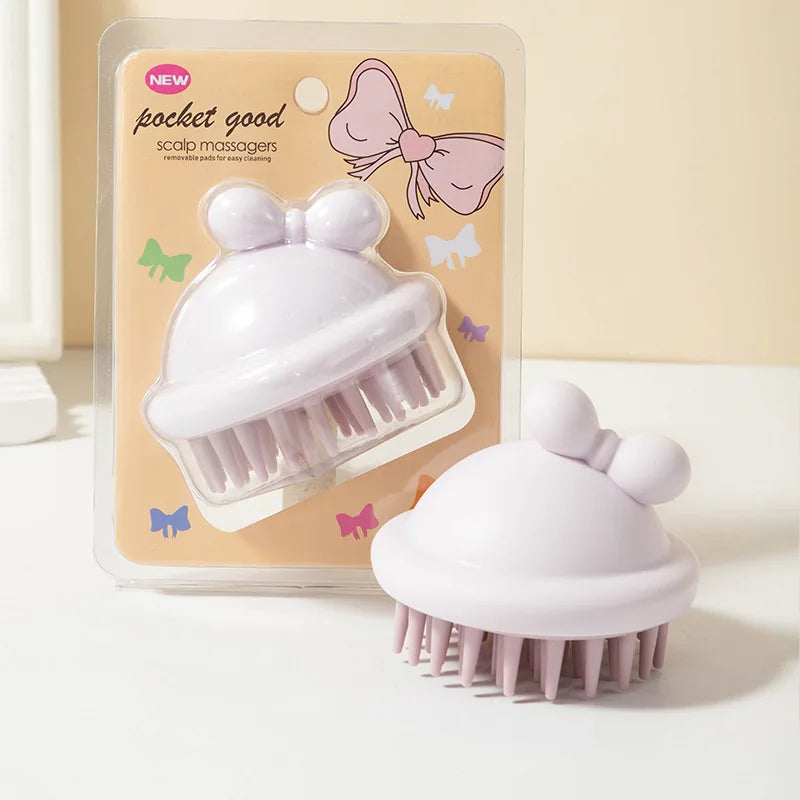 Zelixo Silicone Scalp Massager Brush — Shampoo & Spa Massage Comb Wet & Dry