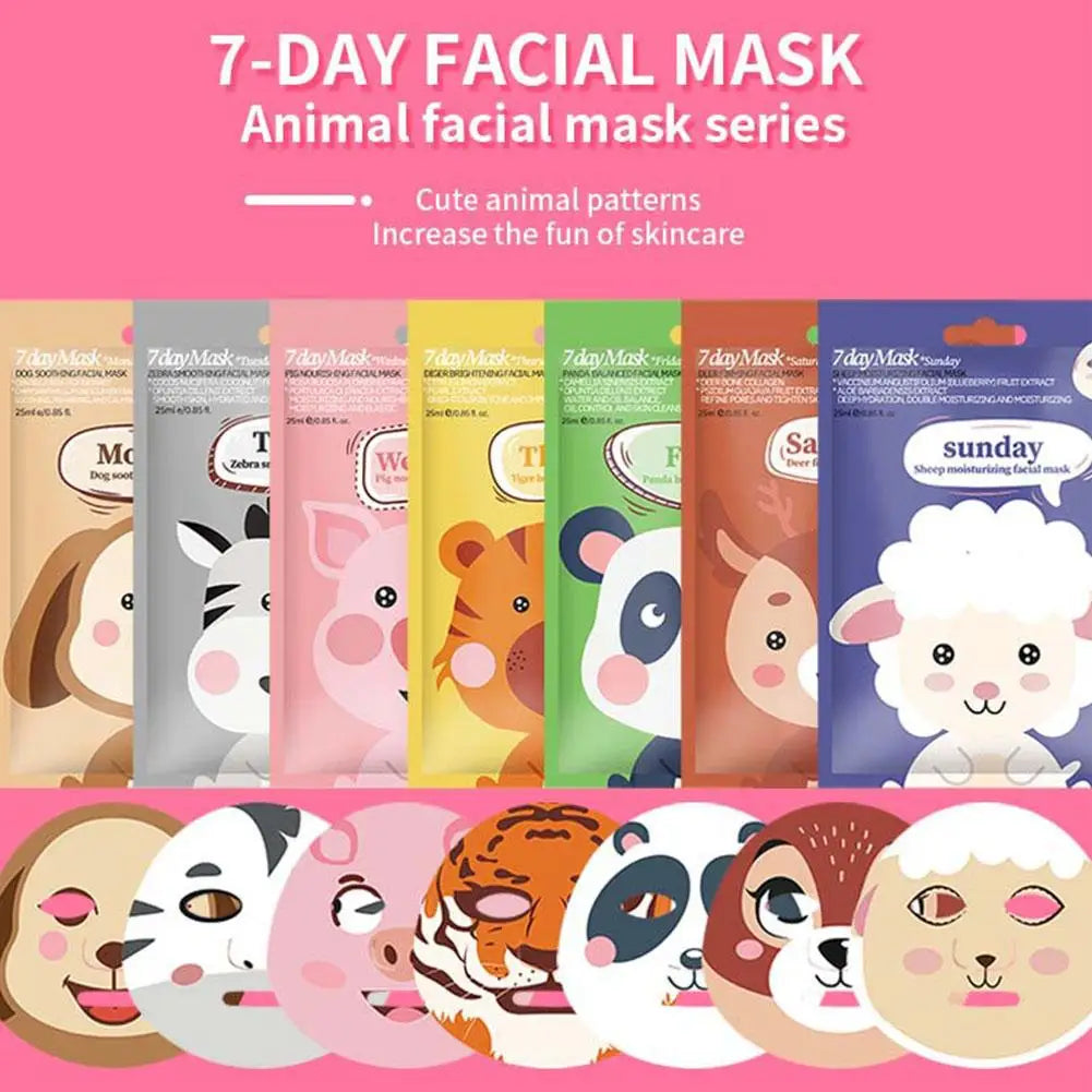 Zelixo Cartoon Animal Hydrating Face Sheet Mask — Cute Dog Panda Pig Moisturizing Mask