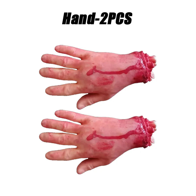 Zelixo Fake Body Parts Prop Set — Scary Halloween Party & Prank Decoration