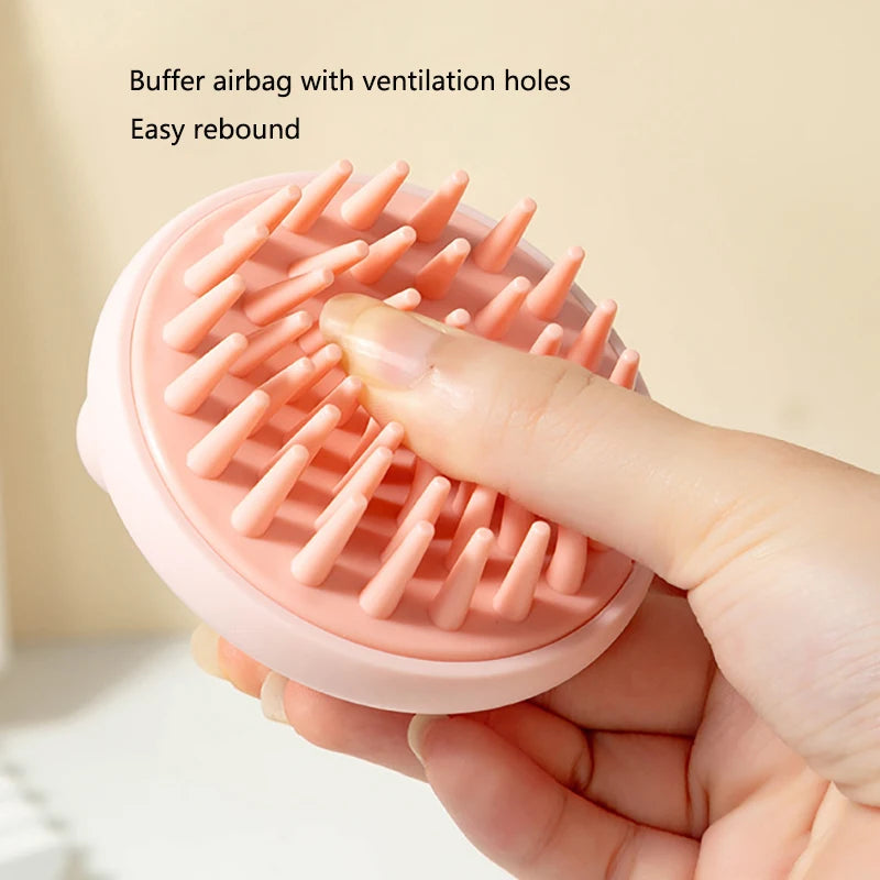 Zelixo Silicone Scalp Massager Brush — Shampoo & Spa Massage Comb Wet & Dry