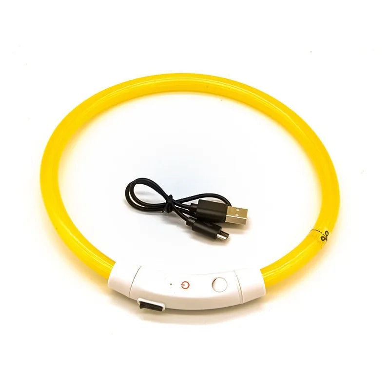 Zelixo LED Fiber Optic Dog Collar — USB Rechargeable Safety Light Collar