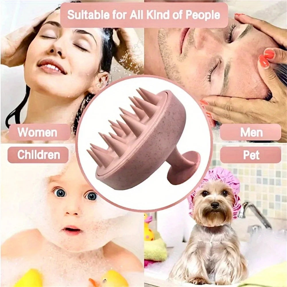 Zelixo Silicone Shampoo Body Brush — Scalp Massage Comb for Shower & Salon