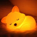 Zelixo Fox Silicone Night Light — Squishy Rechargeable Dimmable Bedside Lamp