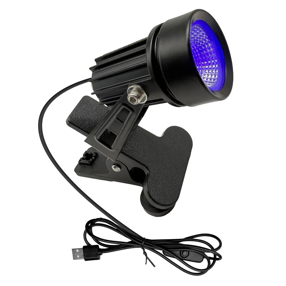 Zelixo USB UV Black Light — Purple Clip Lamp for Glow Party & Halloween Decor
